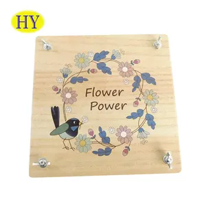 Hot Selling DIY Wood Flower Pressed Educational Toys Kids Wooden Flower Leaf Leaves Press With Plate Panel Kits With Logo