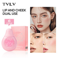 Teinte pour les lèvres et les joues en label privé, 12 g, 6 couleurs, fini mat velours, blush liquide longue tenue, imperméable, vente en gros