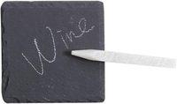 Lot de 12 Magnifiques Sous-Verres Carrés en Ardoise Noire 4 x 4 Pouces en Vrac pour Bar, Cuisine et Maison, Bords Naturels Faits à la Main