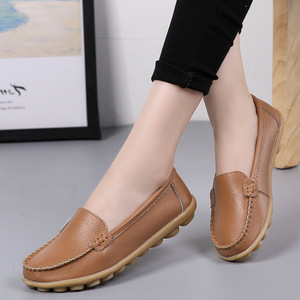 <span class=keywords><strong>Calzado</strong></span> de Lujo en Color Caramelo, Mocasines de Alta Calidad para Mujer, Zapatos Planos de Piel Sintética, Casuales, para <span class=keywords><strong>Dama</strong></span>, Tipo Slip-On, Pantuflas para Mamá - Product Image 6