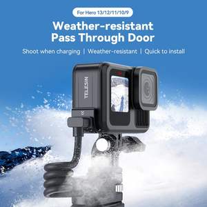 TELESIN para <span class=keywords><strong>GoPro</strong></span> 9 10 <span class=keywords><strong>11</strong></span> 12 cubierta lateral impermeable fácil extraíble tipo C puerto de cubierta de carga para <span class=keywords><strong>GoPro</strong></span> <span class=keywords><strong>Hero</strong></span> 9 10 <span class=keywords><strong>11</strong></span> batería - Product Image 5
