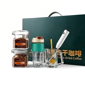 Set de Regalo de Café Verde Yu <span class=keywords><strong>Hu</strong></span> con Taza de Vidrio, Vaso Térmico de Viaje, Espumador de Leche y Cuchara, Kit Completo de Barista para Hogar, Oficina y Viajes - Product Image 2
