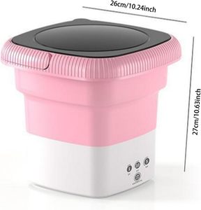 Mini machine à laver pliable à ultrasons avec prise US, pour salle de bain, maison et voyage, 12 litres, en plastique - Product Image 6