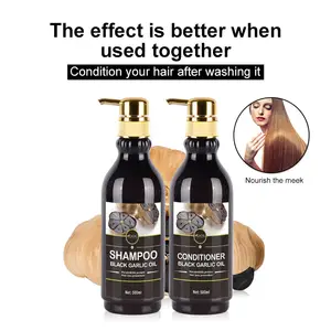 Шампунь с черным чесноком Mokeru большой емкости предотвращает выпадение волос шампунь с черным чесноком стимулирует рост шампунь с черным чесноком 500 мл