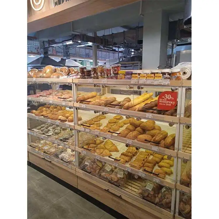 Vitrine de boulangerie, meuble de magasin de pain personnalisé