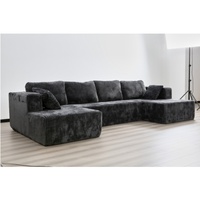 Neues Modisches Graues Komprimiertes Schlafsofa-Set 5-6-Sitzer Komfortables Gepolstertes Chesterfield für Apartment Hotel Villa Wohnzimmer