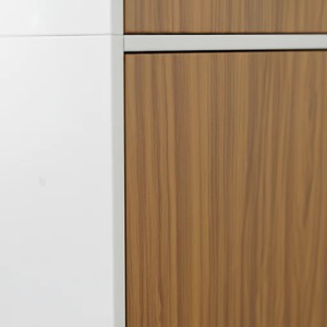 Armoire de rangement de bureau moderne verrouillable avec portes en bois et serrure à clé pour usage commercial - Product Image 6