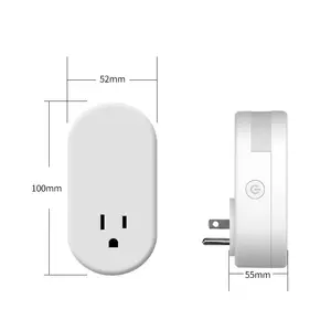 US WiFi Smart Socket Compatible with Alexa&Google Assistant for Voice Control by Mobile APP, Ideal for Bedside or Table Socket