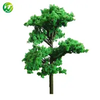 Modelo de arquitectura de plástico verde, árbol para diorama, diseño de tren a escala ho n