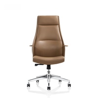 Chaise de bureau exécutive ergonomique à dossier haut en cuir PU, design mi-siècle, siège pivotant réglable, garantie de 2 ans, pour la maison