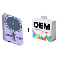 Mini banque d'alimentation sans fil magnétique portable avec logo personnalisé 5000mah Chargement tendance pour iPhone