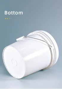 Cubo de plástico grueso blanco con cubierta de tornillo, contenedor de polvo líquido químico de gran capacidad, 18L, 20L, 25L, 30L