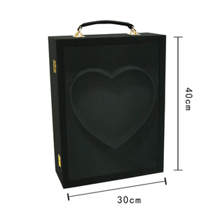 Caja de regalo negra para el Día de San Valentín, caja de regalo vacía con forma de corazón de <span class=keywords><strong>Mickey</strong></span> satinado, rosa de vida eterna, para novia, <span class=keywords><strong>2022</strong></span> - Product Image 4