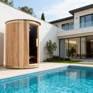 Kit de Sauna Prefabricado Moderno de Madera Sólida para Jardín Exterior con Calentador Harvia, Diseño de Barril Ecológico con Energía Solar para Patio Trasero - Product Image 5