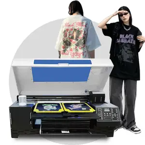 Hot selling a2 size inkjet textile dtg flatbed printer price with 5113 print head