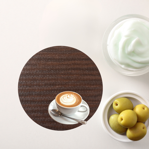 Manteles de mesa tejidos de PVC al por mayor, manteles individuales de cuero artificial, esteras de drenaje, esteras de PU para boda, esteras de boda de PVC, esteras de boda de PVC - Product Image 1