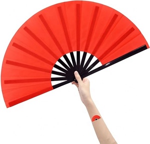 Abanicos plegables de bambú grandes para hombres/mujeres, accesorios pintados a mano para Rave Festival Drag Queen, actuación, regalo japonés chino - Product Image 6