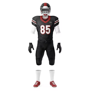 Conjunto de Uniforme de Fútbol Americano, Precio de Fábrica, Diseño Personalizado, Pantalones Cortos de Malla, Uniforme Transpirable 100% Poliéster, Impresión Personalizada para Equipos - Product Image 3