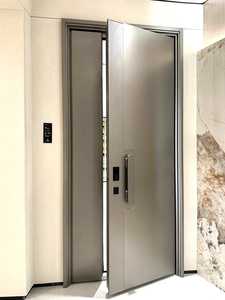 Tùy chỉnh thiết kế hiện đại hai cửa an ninh lối vào phía trước cửa chống cháy nổ hợp kim nhôm chống trộm 5 năm - Product Image 4