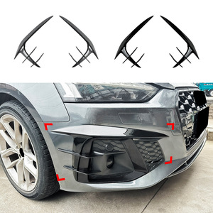 Audi A5 S5 F5.5 Sline 2021-24 Front Air Intake Grille Spoiler Modification Piano Black Carbon Fiber Texture ABS Adhesive Fitment - Product Image 5