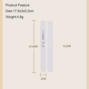 Biểu tượng tùy chỉnh hai mặt Emery Chất liệu bằng gỗ Nail tập tin mỏng giấy nhám làm móng tay công cụ cong hình dạng sản xuất gỗ tập tin - Product Image 4