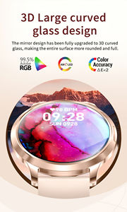 ساعة ذكية STUHUB BWV93 بشاشة لمس كاملة، تدعم الاتصال والتحكم بالموسيقى ومراقبة معدل ضربات القلب، متوافقة مع نظام iOS، أجهزة قابلة للارتداء للنساء - Product Image 6