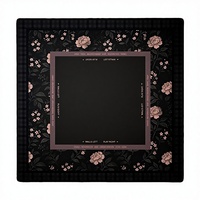 Elegante Tapete de Mahjong Americano Plegable con Estampado de Crisantemos, de Goma Antideslizante, Cubierta Impermeable para Mesa de Juego, Guía de Reglas de Juego