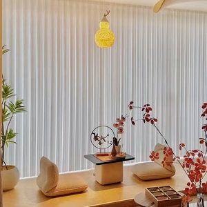 Persianas Verticales Eléctricas de Fantasía, Venta Directa de Fábrica, Cortinas Inteligentes para Ventanas Francesas, Sala de Estar, Dormitorio, Diseño de Llama - Product Image 2