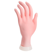 Outils de formation des ongles faux ongles modèle de main en silicone exercices de formation des doigts pliables la main gauche peut coller des morceaux d'ongles