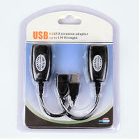 Farsince USB RJ45 kit D'extension USB 2 câble Extender sur par Cat6 Cat5 lan câble