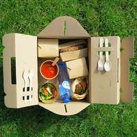 Einfache schwarze Pizza Box Food Truck Pequeos Kuchen Box Kuchen Bäckerei Papier Box für Picknick Lebensmittel verpackung