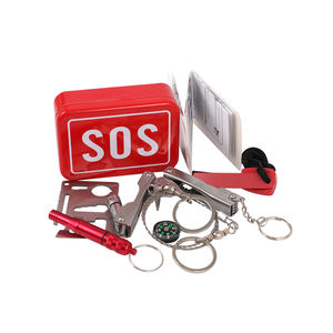 Contenedor de kit de supervivencia, caja de equipo de emergencia para exteriores de acero inoxidable, caja de herramientas de acero inoxidable salvavidas SOS, caja de autoservicio - Product Image 2