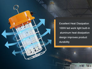 <span class=keywords><strong>Lampe</strong></span> de travail Rechargeable IP65 Étanche 80W 60w 5000K Utilisation Usine Éclairage 10400lm <span class=keywords><strong>Lampe</strong></span> de Travail Temporaire Led - Product Image 5