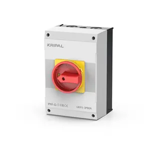 KRIPAL Industry 3 Poles IP65 isolator switch 3P 80A isolator switch disconnector waterproof Rotary Switch with protective box