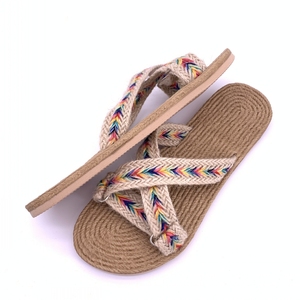 Alla moda di Estate <span class=keywords><strong>Sandali</strong></span> delle Donne Piane <span class=keywords><strong>con</strong></span> <span class=keywords><strong>Corda</strong></span> di Canapa Superiore - Product Image 3