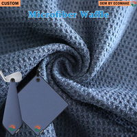 Serviettes de golf en microfibre gaufrée avec logo personnalisé, aimant de la plus haute résistance, imprimées par sublimation, avec clip magnétique