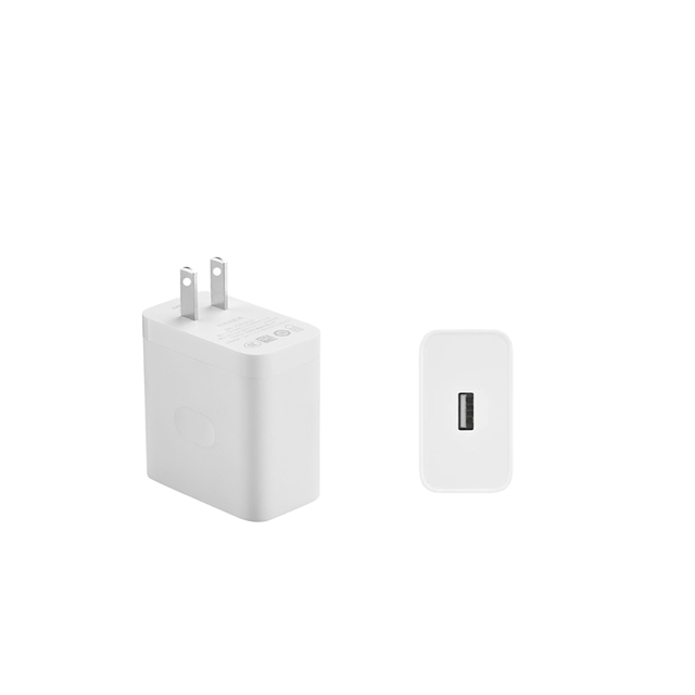 80W OPPO SuperVOOC2.0 Fast Charger US Standard Plug ABS Material Pps Protocol 1USB Port Model WM-050D