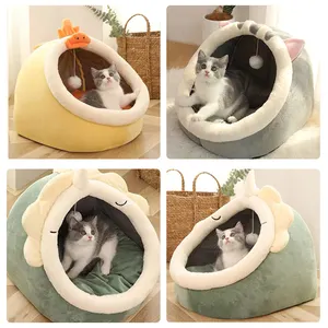 Deep Sleep Cat Bed Warm Pet Basket Cozy Cat House Kitten Lounger Cushion Dog Nesk Tent Very Soft Small Dog Mat Bag Cave Cats Bed