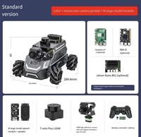 Coche Robótico Inteligente Yabo con ROS2, Conducción Autónoma sin Conductor, IA Incorporada, Modelo Grande JETSON Raspberry Pi ROSMASTER M1 AI