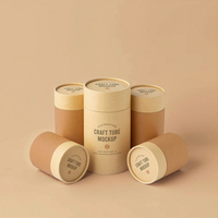 Emballage en tube de papier kraft recyclé avec logo personnalisé, prix compétitif pour les petits produits