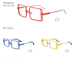 Usine de lunettes Teenyoun OEM, lunettes pour femmes, montures optiques en métal, design européen coloré, lunettes de vue - Product Image 3