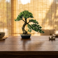 Plante artificielle réaliste en pot, faux bonsaï de qualité supérieure, écologique, pour décoration de mariage, verdure décorative pour intérieur, maison, bureau, table