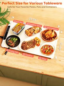 Square Silicone Portable Coil Board Touch Control Adjustable Temperature Soft Flexible Household Multi-Person Dining Silicone Ma - Product Image 3