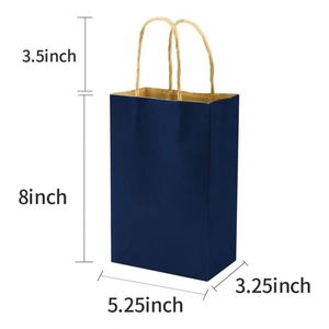 <b>Small</b> Kraft Paper Bags with Handles <b>Gift</b> Craft Grocery Shopping Retail Party Favors Wedding Sacks Lightweight Paper Bags - Product Image 6