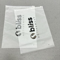 Sacs d'emballage légers à fermeture éclair en gros, personnalisés givrés pour vêtements, sacs en plastique transparents imprimés sur mesure pour vêtements avec fermeture éclair
