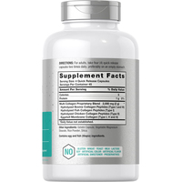 Compléments de protéines multi-collagènes 180 capsules, compatibles Keto et Paléo, sans gluten, types I, II, III, V, X pour adultes