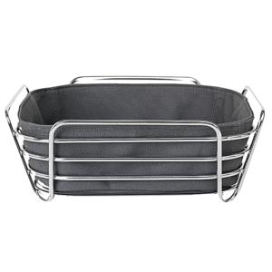 Blomus Bread Basket Delara Stainless Steel Rectangular Black Liner <b>Storage</b> <b>Container</b> for Kitchen Use - Product Image 1