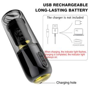 <span class=keywords><strong>3</strong></span> in 1 自動伸縮回転クランプ吸引ピストン性的なうなり声男性用オナニーツールセックスマシンおもちゃ男性用 - Product Image 2