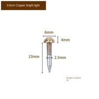 Petit clou de porte en laiton antique Type de tige lisse Canapé-tambour décoratif à bulles en cuivre massif avec épingle à clou Bronze Hue