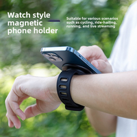 Support de téléphone portable magnétique en caoutchouc avec logo personnalisé, support de poignet portable pour cadeaux promotionnels d'entreprise modernes